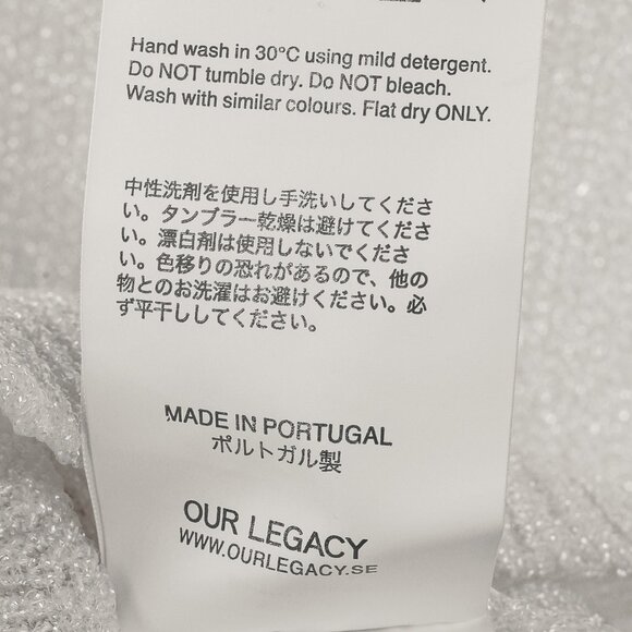 Our Legacy White Transparent Bubble Knit V-Neck Raglan Sweater - Picture 10 of 10